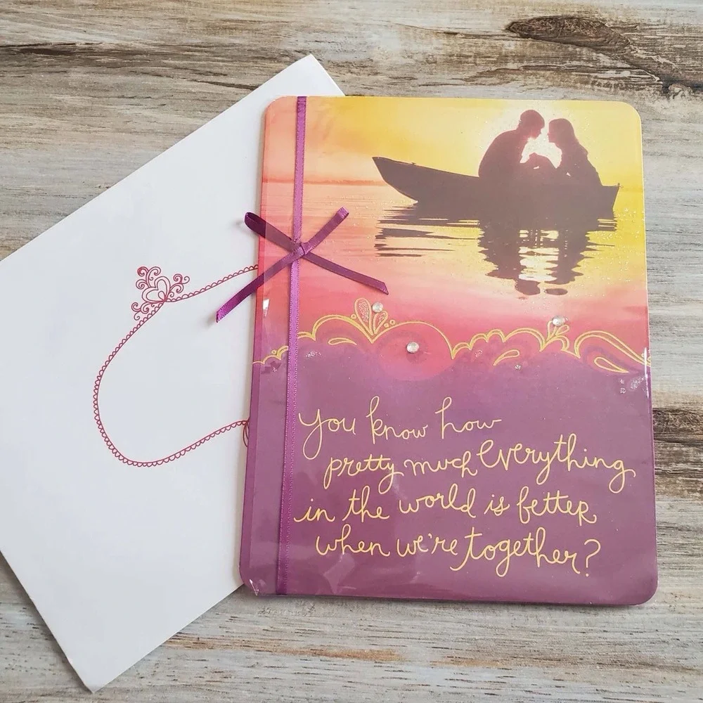NEW Taylor Swift Rare Romantic Valentine's Day Glitter Beaded Card USA #288 VHTF